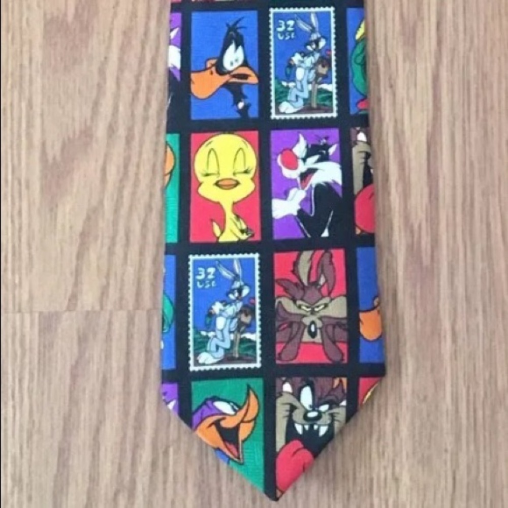 Looney Tunes Stamp Collection Neck Tie 1997 - Picture 3 of 5